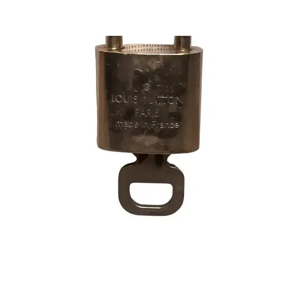 Authentic Louis Vuitton Brass Lock & Key Necklace on Gold Plated Chain - Picture 10 of 12